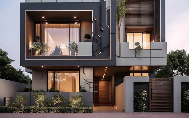 Vivienda unifamiliar moderna de dos plantas